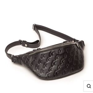 Glamaholic Lifestyle Matte Black Monogram Fanny Pack